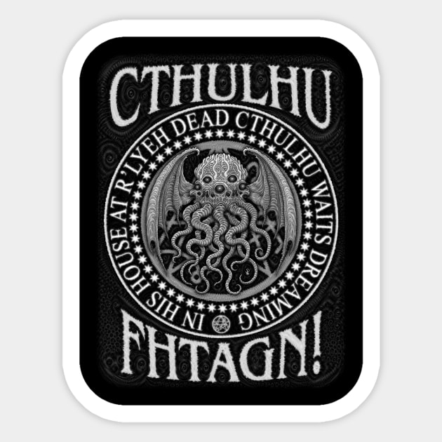 Cthulhu Fhtagn! - Azhmodai 2019 Sticker by azhmodai